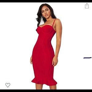 Red Bandage Mermaid Dress